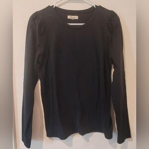 Madewell Black Crew Neck Top